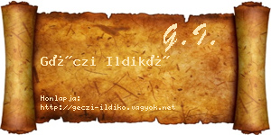 Géczi Ildikó névjegykártya