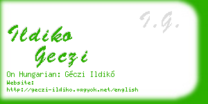 ildiko geczi business card